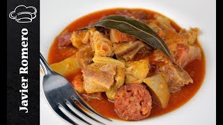 Como hacer callos a la madrileña l Recetas de Javier romero [upl. by Euhc245]