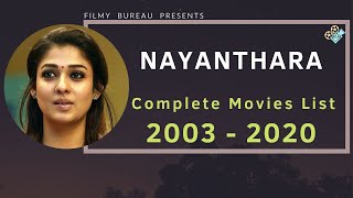 Nayanthara  Complete Movies List  20032020 [upl. by Eniarda225]