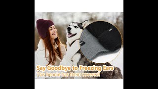 women stylish winter woolen cap with Earflap soft warm Knitted double layers [upl. by Eedrahs173]