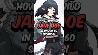 BEST JANE DOE BUILD  How to Build Jane Doe in 60 Seconds zzz zenlesszonezero hoyoverse [upl. by Oiluj649]