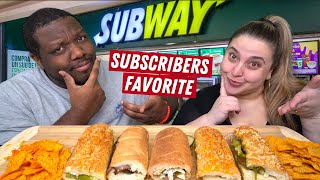 Trying Our Subscribers Favorite Subway Sandwiches Part 4 [upl. by Rawna]