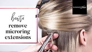 Haarverlängerung mit Microring Extensions entfernen  EleganceHair [upl. by Allrud814]