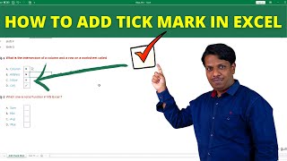 How to Insert Tick Mark in Excel in Hindi [upl. by Oht]