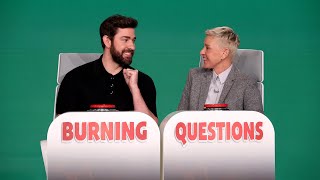 Extended Cut John Krasinski Answers Ellens Burning Questions [upl. by Nosnev973]