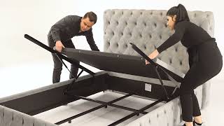 SET UP VIDEO FOR OUR END LIFT OTTOMAN BED FRAMES Ideal Furniture [upl. by Joby]