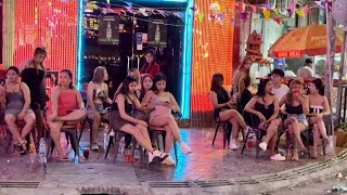 Phnom Penh Red Light District Street 136  Cambodia Nightlife [upl. by Ashia]