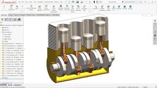 Solidworks tutorial Design and Assembly of Engine [upl. by Wisnicki]