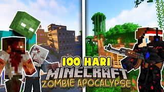 100 Hari di Minecraft tapi ZOMBIE APOCALYPSE❗️❗️ Part 1 [upl. by Esikram]