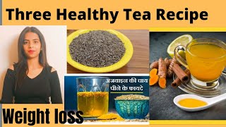 Three healthy Tea recipe for weight loss catchlifewithriya [upl. by Adeirf]