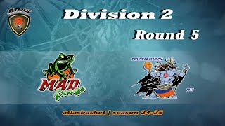 Atlasbasket  Div 2Round 5  MAD FROGS vs THUNDERCLUTCH [upl. by Aeneus757]