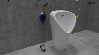 Geberit Urinal Narva with hidden control  Installation [upl. by Declan]