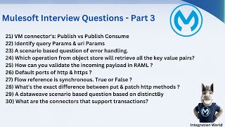 Mulesoft Interview Questions Part3 [upl. by Scornik]