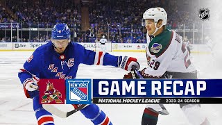 Coyotes  Rangers 1016  NHL Highlights 2023 [upl. by Eohce]