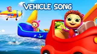 Vehicle Song Learn Colors  Educational Nursery Rhymes with Baby Joy Joy [upl. by Nairoc311]