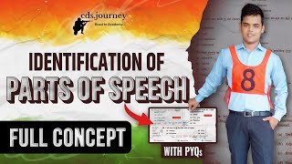 Identification of Part of Speech  Basic Concepts  PYQs for CDS 2024 English [upl. by Jeannine323]