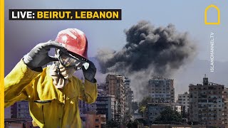 LIVE VIEW OVERLOOKING LEBANONS BEIRUT SKYLINE [upl. by Atihcnoc]