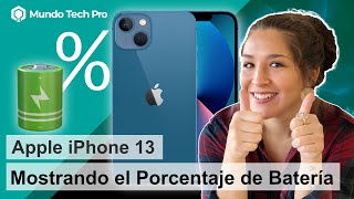 Iphone 13  ¿Cómo mostrar el Porcentaje de Batería 🔋📱 [upl. by Joung]