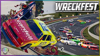 Wrecked into the GRANDSTANDS  Wreckfest NASCAR Legends [upl. by Aihtyc]