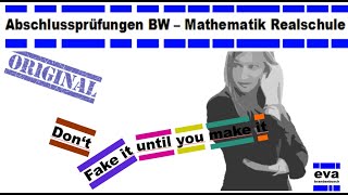 Abschlussprüfungen BadenWürttemberg 2018 W2a  Realschule Mathematik [upl. by Viv]