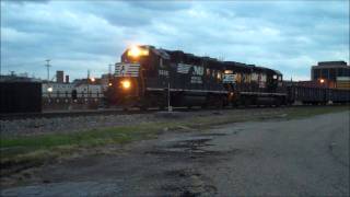 NS Local Through Downtown Steubenville Ohio At Dusk [upl. by Adorl194]