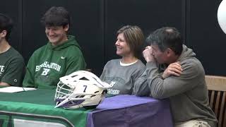 Watertown High School Lacrosse Signing Day Jack Adams  Nico Spaziani [upl. by Yenhoj]