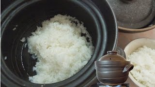 How to cook rice with Donabe 土鍋でご飯を炊く！ [upl. by Annahgiel]