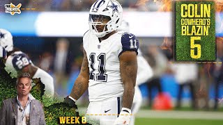 Blazin 5 Cowboys defeat Rams Lions blowout Raiders Giants upset win in Week 8 l NFL l THE HERD [upl. by Eyahs]