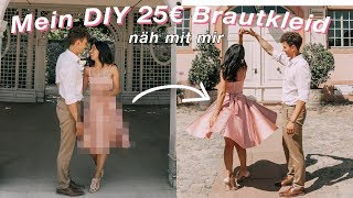 MEIN Brautkleid für 25€ selbst genäht ich nehme euch mit [upl. by Adnolay]