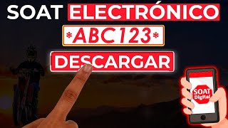 Cómo BUSCAR y DESCARGAR el SOAT VIRTUAL por la PLACA ► Aprende a imprimir tu SOAT ELECTRÓNICO en PDF [upl. by Ahserkal627]