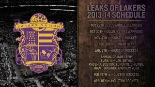 Lakers 20132014 Schedule Leaked Opener Vs Clippers Christmas Day Vs Heat Houston Rockets [upl. by Airamasor]