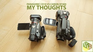 Panasonic CX10 vs Canon XF400  2021 Part I  My Thoughts [upl. by Llenehs]