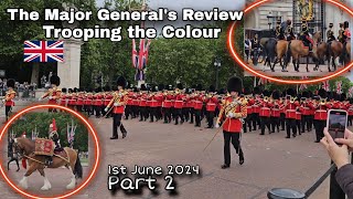 PART 2 Spectacular The Major Generals Review  TROOPING THE COLOUR 010624 [upl. by Jeggar206]