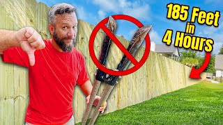 Installing A No Dig Privacy Fence Crazy Fast [upl. by Asseneg497]