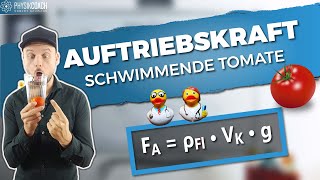 Schwimmende Tomate und die Auftriebskraft  Physik Grundlagen [upl. by Anifled]