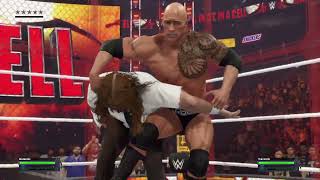 WWE 2K24  Mankind Vs The Rock [upl. by Harragan]