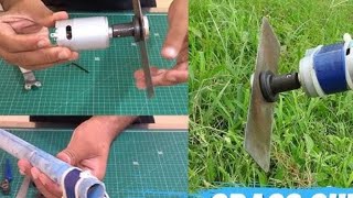 diy grass cutter machine [upl. by Adlen221]