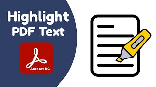 How to Highlight PDF Text in Different Color by using Adobe Acrobat Pro DC Writer and Reader [upl. by Nomelif290]