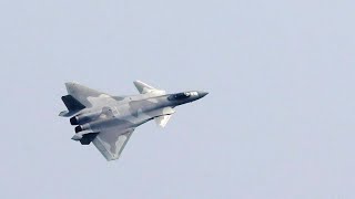 Chinas J20 stealth fighter jets wow audience at Airshow China 2021 [upl. by Llednahc]