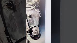 Majestic White Horse Painting  YF Decor [upl. by Syck]