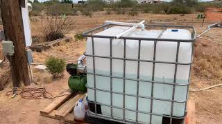 IBC Tote and Harbor Freight water pump [upl. by Laney]