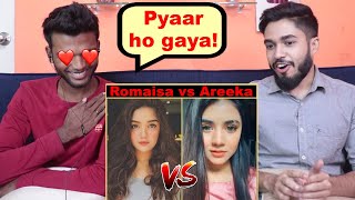 INDIANS react to Romaisa Khan Vs Areeka Haq  Tiktok Battle [upl. by Vivica]