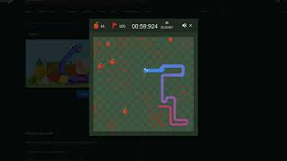 Google Snake Minesweeper World Record 232976 Seconds Slow Large Five Fruit 100 [upl. by Inajar]