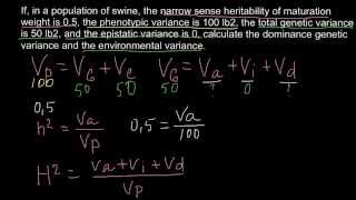 How to Calculate Dominance Genetic variance and Environmental Variance [upl. by Adlei444]