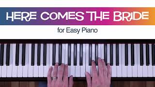 Here Comes the Bride  Easy Piano Sheet Music  FREE [upl. by Dewees169]