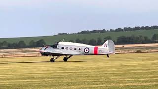 Avro Anson at Duxford battleofbritain anson aviation avgeek planespotting flying pilot [upl. by Esiouqrut]