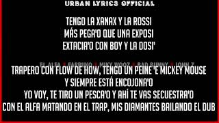 Lo que yo diga  El Alfa El Jefe ft Bad Bunny Farruko Jon Z Miky Woodz Letra Video Lyric 🤑😒👊😎 [upl. by Reinald]