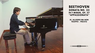 Beethoven  Piano Sonata No 23 in F minor Op 57 III Allegro ma non troppo  Presto  Juan Gámez [upl. by Goldshell]