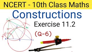 Ch11Ex112 Q6 10th Class Maths Constructions NCERT  CBSE 10th Class maths Ex 112 Q6 [upl. by Fredela]