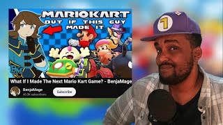 Reacting to BenjaMage Making The Next Mario Kart Game [upl. by Anitsihc]