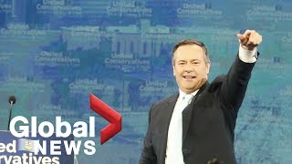 Alberta Election 2019 quotBuild those pipesquot premierdesignate Jason Kenney ushers in new era [upl. by Fi]